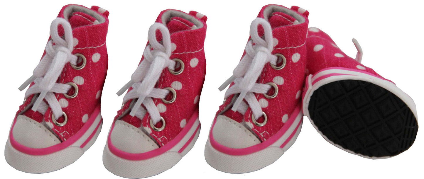 Extreme-Skater Canvas Dog Shoes- Pink